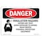 Signmission OSHA Danger Sign, 7" Height, 10" Width, Rigid Plastic, Inhalation Hazard Vapors Toxic, Landscape OS-DS-P-710-L-1375 - alternate 1